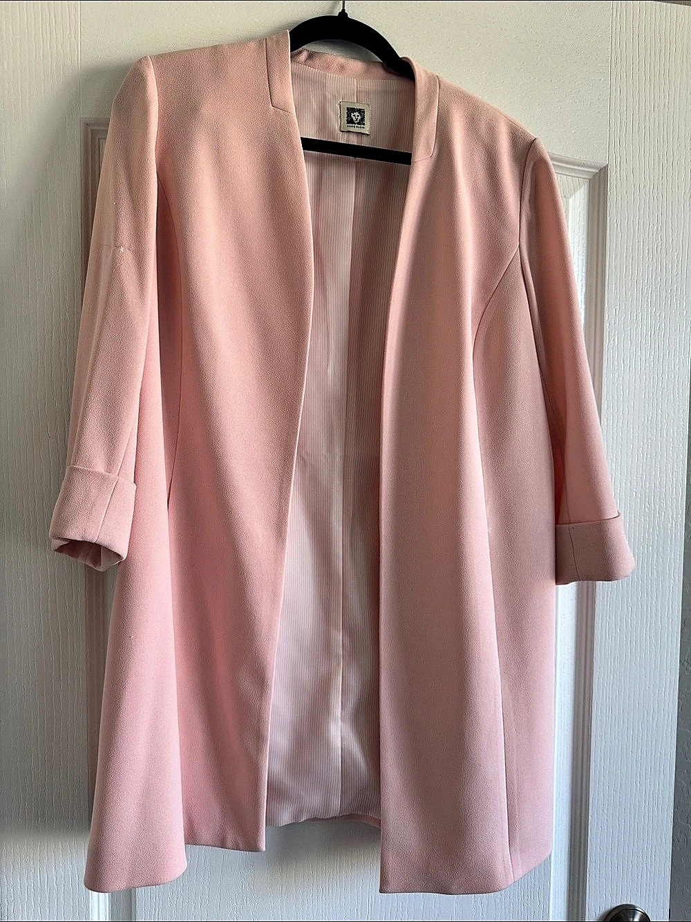 Anne Klein Pink Open Front Blazer Size Medium